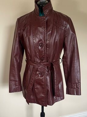 Vintage 70s Burgundy Leather Jacket